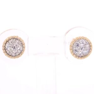 14K Yellow Gold Diamond Stud Earrings