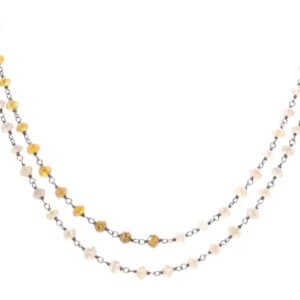 18K White gold Fancy Colored Diamond Necklace