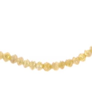 18K Yellow Gold Rough Diamond Bead Necklace