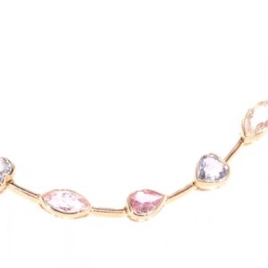 14K Yellow Gold No Heat Sapphire Necklace
