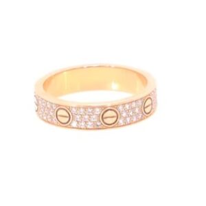 Cartier 18K Rose Gold Diamond Love Ring