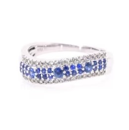 Le Vian 14K White Gold Sapphire and Diamond Ring