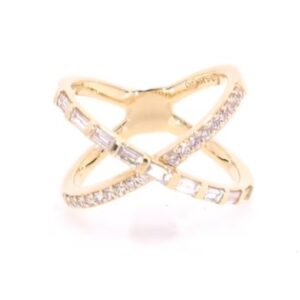 14K Yellow Gold Crossover Ring